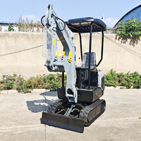 Mini-excavatrice sur chenilles avec grappin brise-roche à attache rapide, 1,2 tonne, 1,6 tonne, 1,8 tonne, CE EPA EURO 5