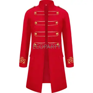 Middeleeuwse Militaire Cosplay Kostuum Mannen Blazer Ridder Prins Punk Retro Jassen Renaissance Gothic Jas Nobele Partij Uniform Vestid