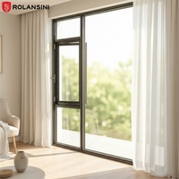 Ventana Corredera Personalizada Rolansini, con Certificación Energy Star, de Apertura Exterior Extremadamente Estrecha, con Doble Vidrio Templado