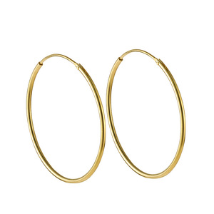 Pendientes de Aro Huggie Simples y Delgados de Plata de Ley 925, Aros Pequeños Lisos - Product Image 1