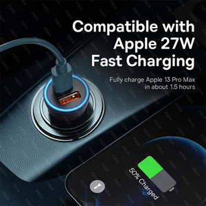 Cargador de coche de 48W, 2 puertos USB tipo C, cargador de encendedor de cigarrillos para coche, carga rápida para <span class=keywords><strong>iPhone</strong></span> 16, adaptador de corriente Xiaomi Samsung - Product Image 5
