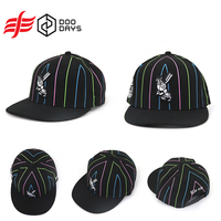 Gorra de Béisbol de Alta Calidad de 6 Paneles con Rayas, Impresión Digital por Sublimación, Gorra Deportiva con Logotipo Bordado en 3D Personalizado
