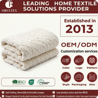 Couverture en flanelle Orvetex de haute qualité, tissée, anti-boulochage, douce et moelleuse, confortable pour la literie d'hiver