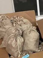 Sacs cadeaux en jute réutilisables personnalisés de 7*9 pouces, petits lots en vrac pour tasses, bocaux Mason, Noël, l'Avent, les fêtes, motif à pois