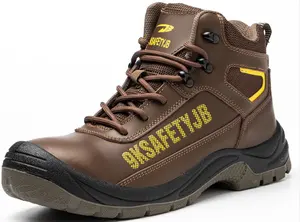 Toptan ucuz fiyat erkek Unisex iş güvenliği ayakkabı kış sonbahar hakiki deri astar anti-delinme çelik ayak EVA kauçuk