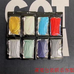 Tali sepatu datar poliester berkilau perak emas tali sepatu berkilau perak - Product Image 6