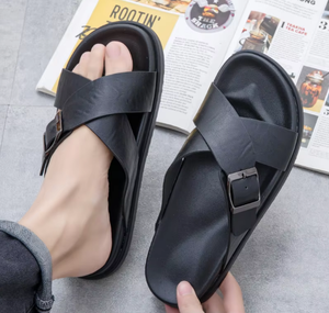Sandales pour hommes à bout ouvert, commerce extérieur transfrontalier, antidérapantes, imperméables, résistantes à l'usure, plage, style senior, vente en gros - Product Image 2