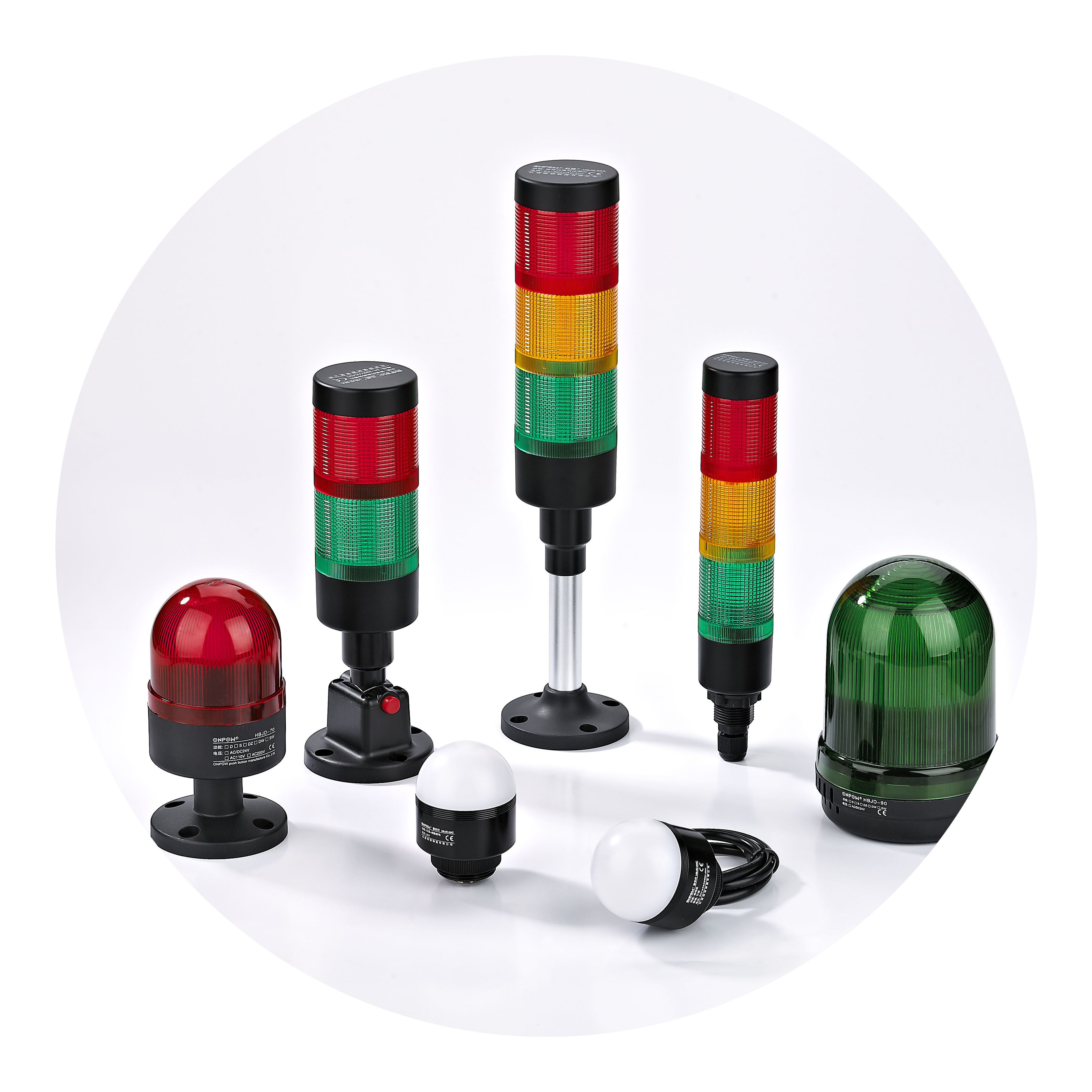 ONPOW светодиодная сигнальная башня сигнальная лампа HBJD-40, диам. 40 мм ROHS