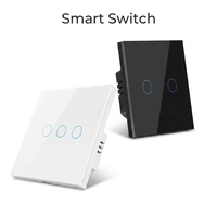 Interrupteur mural intelligent universel OCY ZigBee tactile étanche 100-240V Type 86, compatible fil neutre et sans neutre