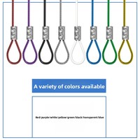 Attaches réglables pour accrocher des images, corde à linge souple, corde en acier inoxydable 304 recouverte de PVC coloré, crochets de suspension