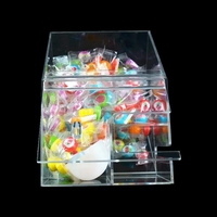 Distributeur de bonbons empilable en acrylique boîte alimentaire en plastique avec étui à cuillère