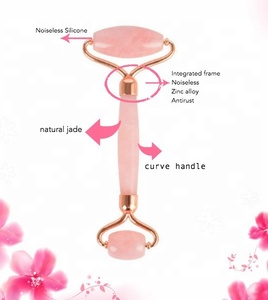 Natura pink Private Label Skin Massage Facial Face Rose Quartz Jade Roller <strong>Gua</strong> <strong>Sha</strong> <strong>Set</strong> for Face - Product Image 4