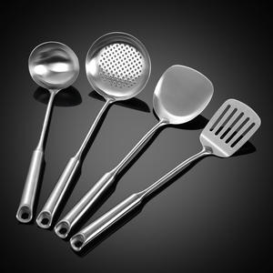 ชุดอุปกรณ์ทำอาหารสแตนเลสชิลด์ 4 ชิ้น ทนความร้อน ใช้กับเครื่องล้างจานได้ สำหรับผัด ทอด และเครื่องครัวอื่นๆ - Product Image 4