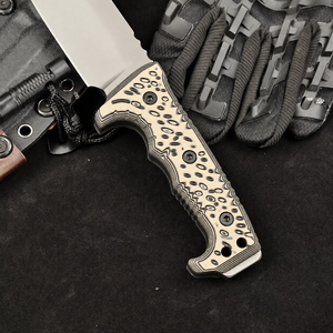 Couteau à lame fixe MBB M8 en acier DC53 robuste, manche G10, lame pleine longueur, couteau <span class=keywords><strong>de</strong></span> survie et <span class=keywords><strong>de</strong></span> chasse avec étui Kydex, allume-feu, OEM - Product Image 4