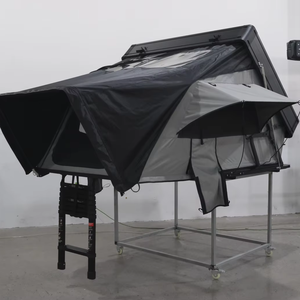 Tenda da Tetto a Guscio Rigido in Lega di Alluminio Isolata per Quattro Stagioni con Tettoia e Scala per Berlina e SUV - Product Image 1