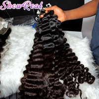 Lots de Cheveux Humains Brésiliens Double Drawn Ondulés Profonds en Gros, 100% Cheveux Humains Vierges # Couleur piano, sans perte de poils, sans nœuds