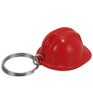 Miniature Construction Safety Helmet Keychain with Chrome Plated <b>Key</b> <b>Ring</b> Custom Logo Printed Hard Hat <b>Key</b> Holder for Builders - Product Image 4