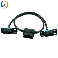 Cable de extensión OBD2 de uno a dos para coche, divisor OBD2 Cable, herramienta de Conector de diagnóstico OBD2 para Buick/para Cadillac/para Cruze