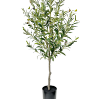 TREESMAS LY072 Árbol de Olivo Artificial Realista de Plástico 60x120cm Planta en Maceta Decoración Interior/Exterior Oficina Diseños Personalizados China