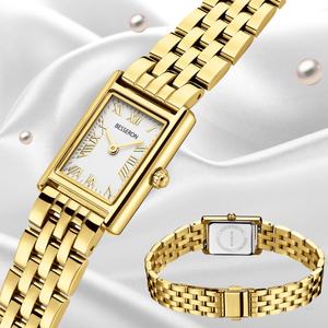 Montre à quartz pour femme en acier inoxydable de bonne qualité, personnalisation de luxe, bracelets interchangeables, bracelet en cuir avec logo personnalisable - Product Image 1