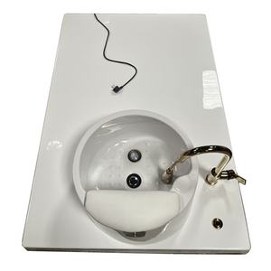 Bain de pieds pour pédicure, équipement de salon populaire, bain de pieds en porcelaine blanche avec plateforme pour les soins de beauté à domicile - Product Image 2