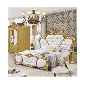 Europese Moderne Luxe Kingsize Bed Bruiloft Europese Tweepersoonsbed Slaapkamer Prinses Bed