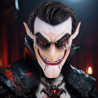 Masque de Dracula vampire pour Halloween, idéal pour les spectacles, Comic-Con et cosplay, taille unique