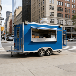 Kiosque mobile de rue, chariot à snacks entièrement équipé, camion de restauration en fibre de verre avec service de bonbons - Product Image 2