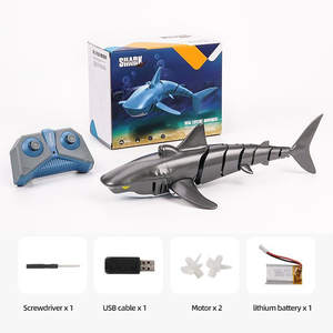 2.4G telecomando squalo giocattolo con Led 1:18 scala squalo per piscina bagno RC barca giocattoli con <span class=keywords><strong>3</strong></span> batterie per bambini - Product Image 5