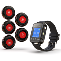 Daytech Récepteur Pager sans fil multifonction étanche pour poignet, boutons d'appel sans fil longue portée pour aidants à domicile