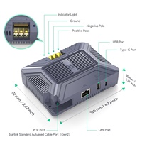 Starlink Gen2-Adaptateur secteur POE cinq-en-un pour commutateur réseau HUB Câble CAT6 Connecteurs RJ45/Type-C/USB-A pour Booster de carte de voiture