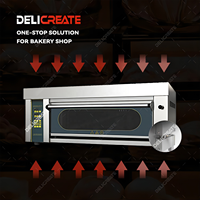Four à vapeur électrique de table pour la cuisson de petits pains, gâteaux, pâtisseries et pains, facile à utiliser, 1 étage, 2 plateaux, petit équipement de boulangerie industriel