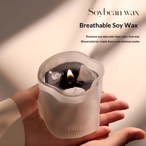 Soy Wax Crystal Stone Scented <b>Candle</b> Gift Box Luxury Wedding Favor Long Lasting Home Decor Gift - Product Image 5