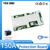 Sistema de Gestión de Baterías (BMS) Inteligente YDE 3.2V LFP 3.7V NCM 3S 4S 12V con UART 485 CAN y Bluetooth Gratuito, 40A 50A 100A 150A 200A