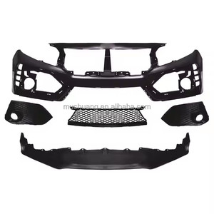 Kit de Carrocería para Civic 10ª Gen. 2016-2018, Parachoques Delantero ABS Tipo-R, Rejilla Inferior, Accesorios para Auto, Incluye Herrajes, HONDA, 1 Año de Garantía - Product Image 1