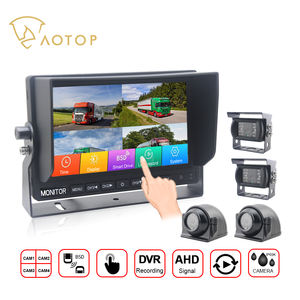 7 pouces détection d'angle mort moniteur de voiture véhicule Quad View Surveillance 3CH AI BSD détection de piétons et de véhicules - Product Image 2