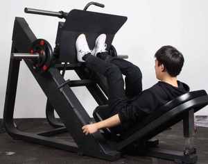 Venta caliente Hack Squat pierna entrenamiento gimnasio comercial EQUIPO DE Fitness placa cargada 45 grados prensa de piernas para el hogar/Centro de gimnasio - Product Image 2