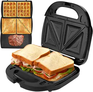 Groothandel Huishoudelijke 3 In 1 Multifunctionele Broodrooster Ontbijt Wafel Sandwich Maker
