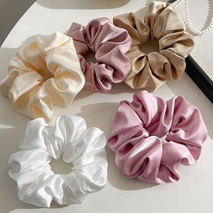 Chouchous pour <span class=keywords><strong>cheveux</strong></span> en satin imitation soie <span class=keywords><strong>de</strong></span> couleur unie, <span class=keywords><strong>de</strong></span> haute qualité, style japonais et coréen, simples et élastiques, pour femmes, 2026 - Product Image 2