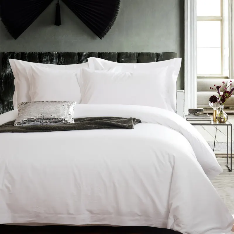 Linge de lit, ensemble de literie en 100% coton, 4 pièces, literie 5 étoiles de luxe pour hôtel
