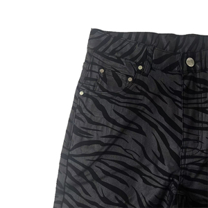 Articles en stock Jeans cirés ourlet avec fermeture éclair Jeans noirs cirés Jeans minces noirs à élasticité moyenne à élevée Jeans <span class=keywords><strong>skinny</strong></span> enduits de cire noirs pour hommes - Product Image 5