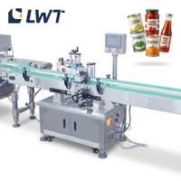 Applicateur d'étiquettes automatique pneumatique LWT pour bouteilles, bocaux et pots en verre, machine d'étiquetage haute précision