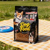 Factory Price Custom Design Gravure Printing Clear Window 5kg 10kg Dog Food Packaging Flat Bottomed Bag