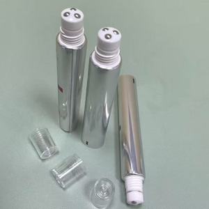 Silver Metallic <b>Squeeze</b> Tube with Roller <b>Ball</b> Applicator Cap for Hair Growth Serum - Product Image 4