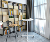 Table d'appoint ergonomique moderne OMNI pour ordinateur portable, bureau réglable à poser sur le lit avec roulettes et design pliable peu encombrant pour usage commercial