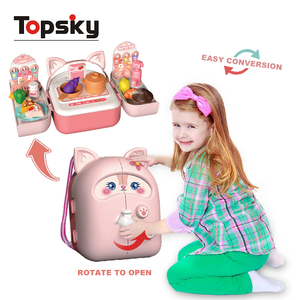 Vaisselle en plastique de simulation de dessin animé, ustensiles de cuisine, jeu de rôle, jouets éducatifs pour enfants, outils de cuisine - Product Image 4