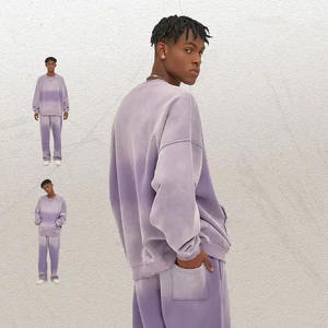 Sudadera con Capucha AR2320 para Hombre, Teñida con Técnica Tie-Dye, Bordada, Tejida, 360GSM, Forro Personalizado, Cuello Redondo, Estilo Oversize, Otoñal, Desgastada, Estilo Urbano - Product Image 4