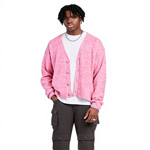 Nuevo Cárdigan de Punto Negro para Hombre, Diseño Personalizado, Manga Larga, Color Sólido, Cierre de Botones, Transpirable, Suéter Grueso para Invierno - Product Image 1
