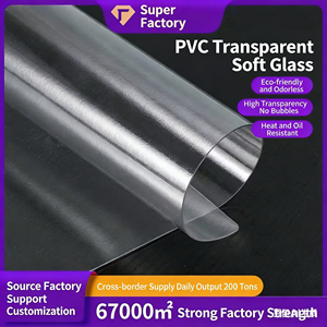 Upright Transparent PVC Clear <b>Sheet</b> Super Soft Plastic Stretch Film Made in China for Use on Umbrellas - Product Image 3