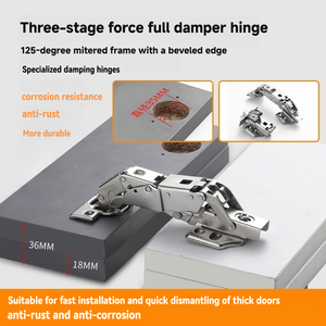 Cerniera a Tre Stadi per Porta con Angolo Zero 125 Gradi, Griglia 16-36mm, Ammortizzazione Idraulica, Chiusura Morbida, Moderna per Camera da Letto - Product Image 4